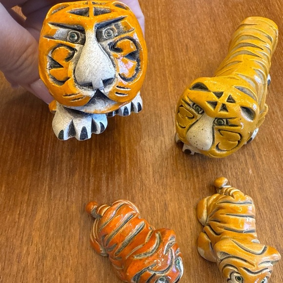 Artisania rinconada figurine Tiger Family 4 Pieces Retired - Picture 16 of 16